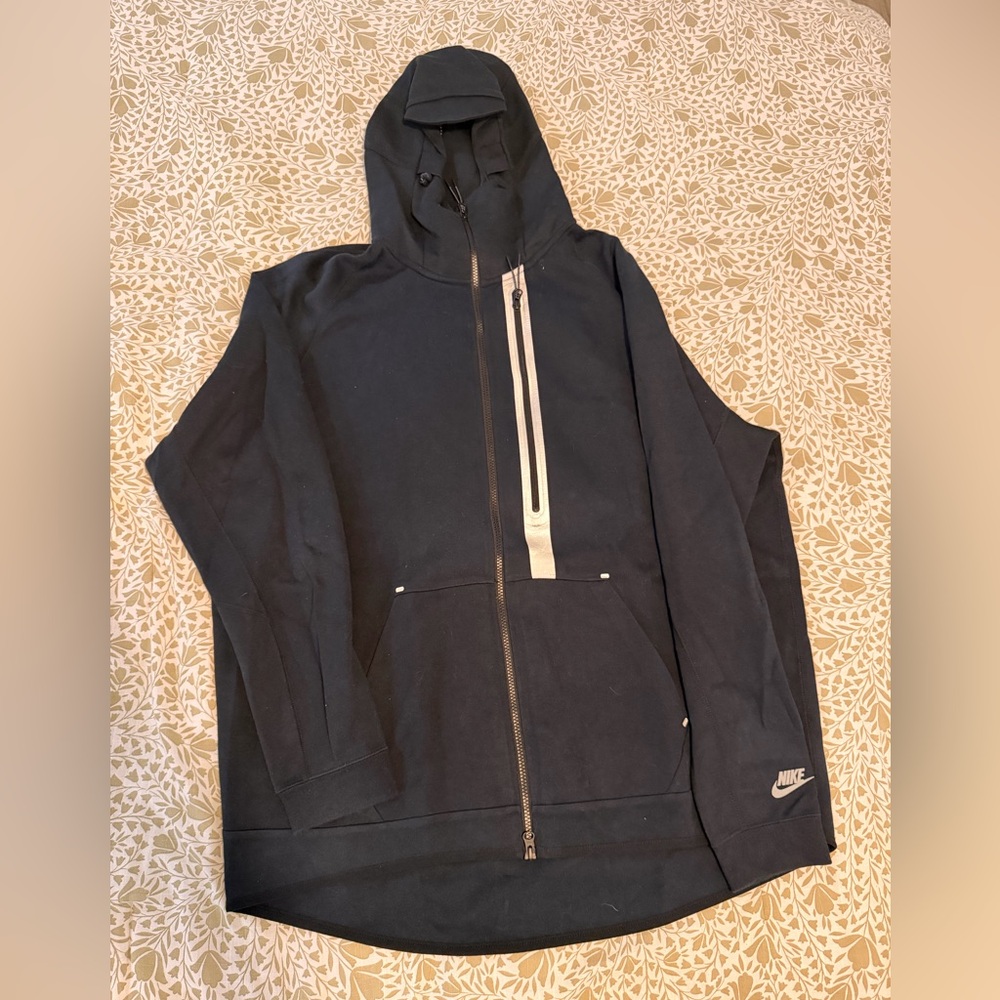 Nike Tech Fleece Black and Reflective Full-Zip Men's Hoodie XXL (835566-010)